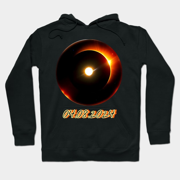 Pennsylvania State Erie PA USA Totality April 8, 2024 Total Solar Eclipse Hoodie by r.abdulazis